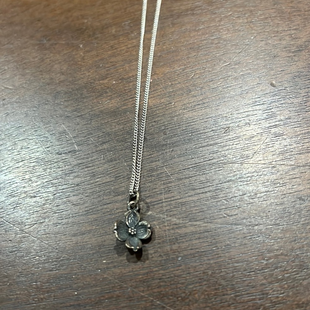 James Avery flower charm and chain